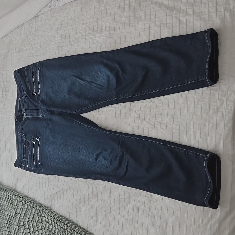 PAIGE Womans High Rise Edgemont Skinny Jeans in Whiskers Darker Wash Sz 32 - Picture 6 of 12